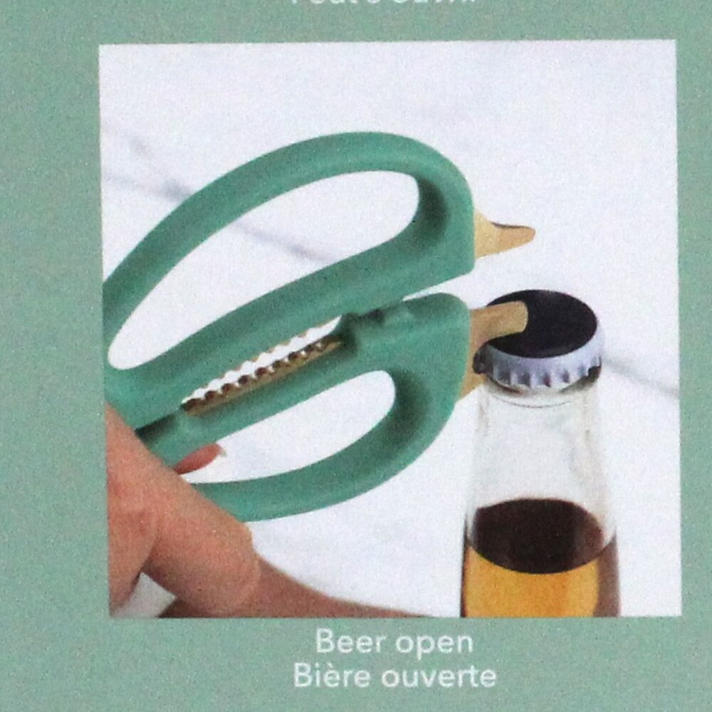 NWT Cook With Color Versatile Kitchen Shears With Blade Cover 6 Tools In 1 - Picture 5 of 10